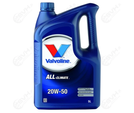 21 872789 VALVOLINE ALL CLIMATE 20W 50 MOOTTORIOLJY 5L kuva