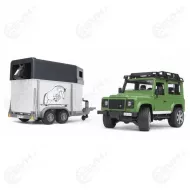 Bruder 02592 Land Rover Defender maasturi hevostraileri ja hevonen