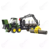 Bruder 02133 John Deere 1210E kuormatraktori kuormaajalla ja neljalla tukilla1