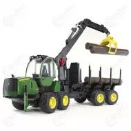 Bruder 02133 John Deere 1210E kuormatraktori kuormaajalla ja neljalla tukilla2