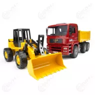 Bruder 02752 MAN TGA kuorma auto ja Fiat FR130 pyorakuormaaja