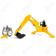 Bruder 02338 takakaivin kauhalla ja tukkinostimella1