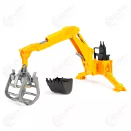 Bruder 02338 takakaivin kauhalla ja tukkinostimella4