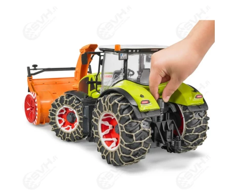 Bruder 03017 Claas Axion 950 traktori lumiketjuilla ja lumilingolla2 kuva