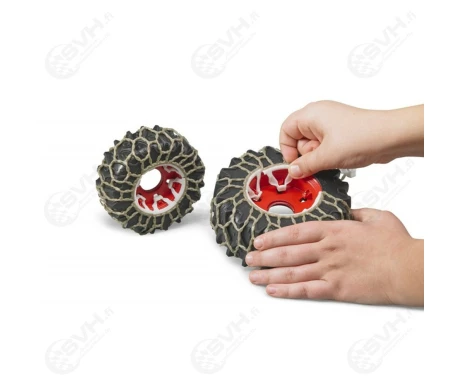 Bruder 03017 Claas Axion 950 traktori lumiketjuilla ja lumilingolla3 kuva