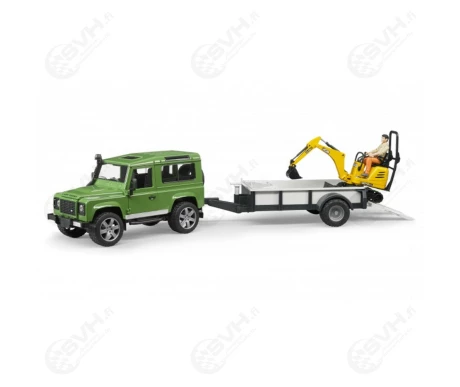 Bruder 02593 Land Rover Defender perakarry pienkaivuri ja hahmo1 kuva