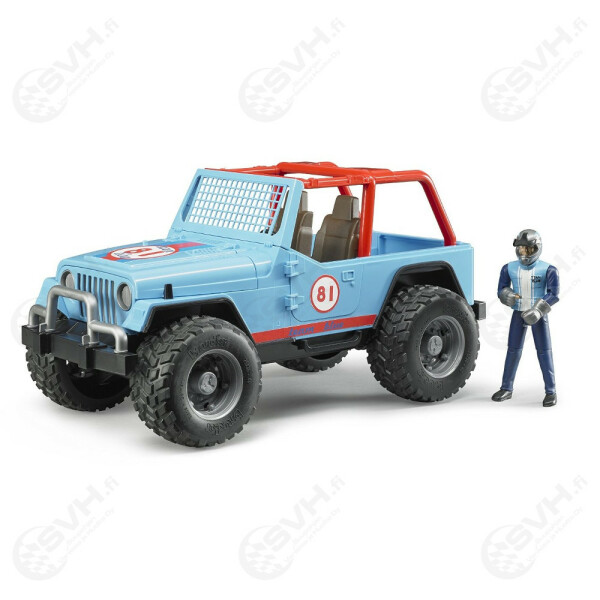 Bruder 02541 sininen Jeep Cross Country Racer ja kuljettaja4 kuva