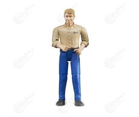 Bruder 60006 mieshahmo vaalea iho siniset housut2 kuva