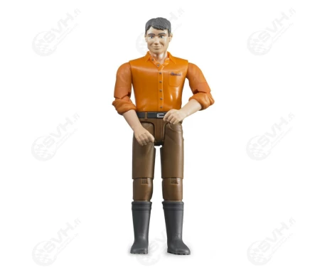 Bruder 60007 mieshahmo vaalea iho ruskeat housut2 kuva