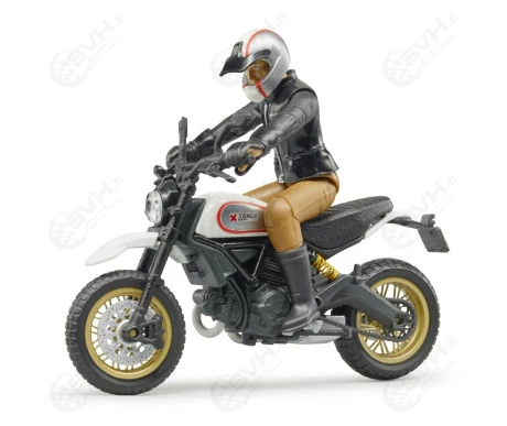 Bruder 63051 Ducati Scrambler Desert Sled moottoripyora ja hahmo1 kuva