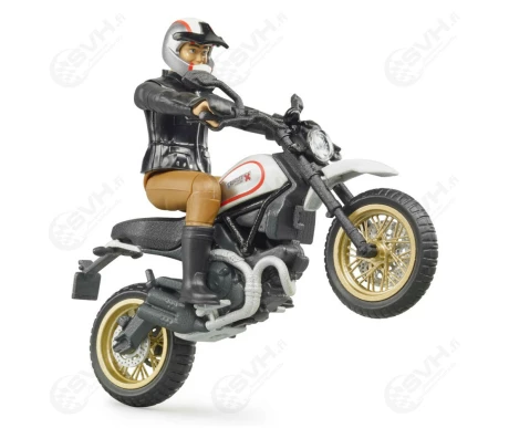 Bruder 63051 Ducati Scrambler Desert Sled moottoripyora ja hahmo2 kuva