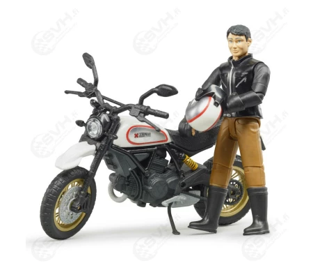 Bruder 63051 Ducati Scrambler Desert Sled moottoripyora ja hahmo3 kuva