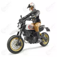 Bruder 63051 Ducati Scrambler Desert Sled moottoripyora ja hahmo4