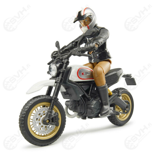 Bruder 63051 Ducati Scrambler Desert Sled moottoripyora ja hahmo4 kuva