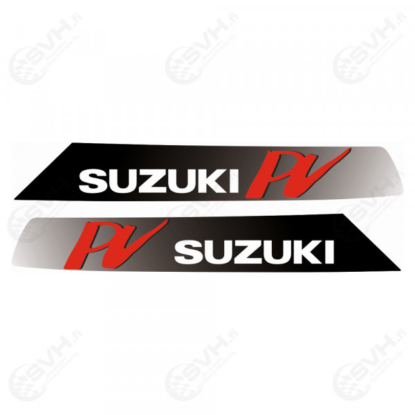 Suzuki pv musta harmaa tarra laminoitu kuva