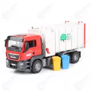 Bruder 03761 MAN TGS roska auto ja kaksi roska astiaa