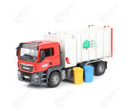 Bruder 03761 MAN TGS roska auto ja kaksi roska astiaa kuva