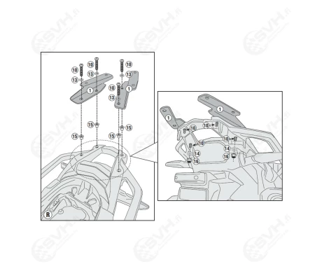322 SR1162 Givi perateline Monokey Monolock laukulle SR1162 Honda CRF1000L Africa Twin 18 kuva