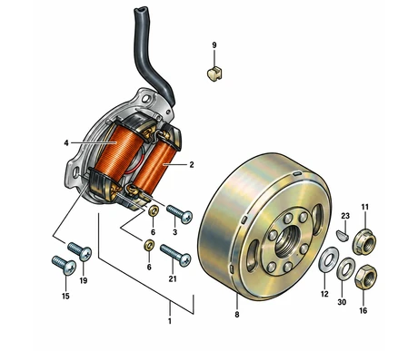 Magneetto PV 50, CDI 6V 83-93 kuva