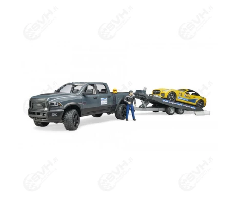 Bruder 02504 Dodge Ram lava auto traileri avoauto ja hahmo3 kuva