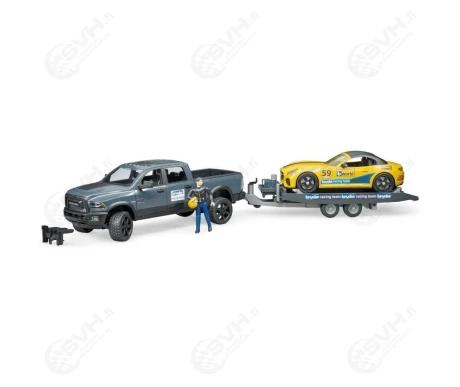 Bruder 02504 Dodge Ram lava auto traileri avoauto ja hahmo4 kuva