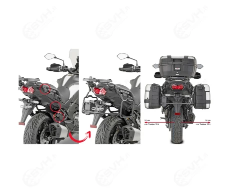 322 PLR4126 Givi pikairroitettavat sivutelineet Monokey laukuille PLR4126 Kawasaki Versys kuva