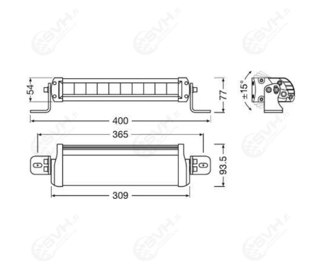 OSLEDDL103 SP LED lisavalopaneeli FX250 SP 35W 2700lm 12 24V 4 kuva
