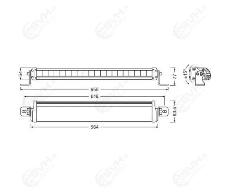 OSLEDDL104 SP LED lisavalopaneeli FX500 SP 36W 3500lm 12 24V 4 kuva