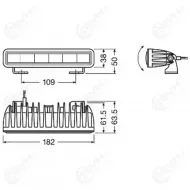 OSLEDDL105 SP LED lisavalopaneeli SX180 SP ref 10 14W 1300lm 12 24V 3