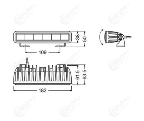 OSLEDDL105 SP LED lisavalopaneeli SX180 SP ref 10 14W 1300lm 12 24V 3 kuva