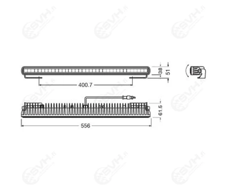 OSLEDDL107 SP LED lisavalopaneeli SX500 SP 46W 3900lm 12 24V 4 kuva