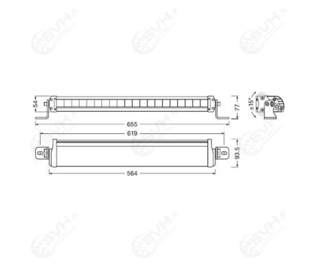 osleddl104 cb LED lisavalopaneeli FX500 CB 68W 5500lm 12 24V 4 kuva