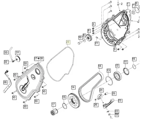ketjukotelon kannen o rengas skidoo lynx kuva