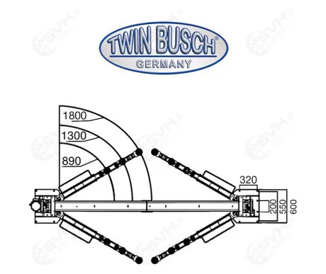 Twinbusch TW250B4.5 kaksipilarinostin 5 kuva