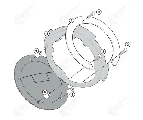 322 BF05 Givi Tanklock kiinnike BF05 Yamaha Caviga MV Benelli 1 kuva