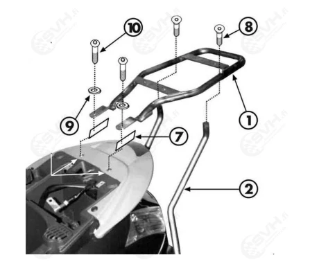 322 SR56 Givi SR56 perateline monolock laukuille PIAGGIO ZIP 50 2000  kuva