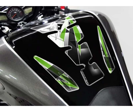 Puig Tank Pad Wings Kawasaki C/Black-Gre kuva
