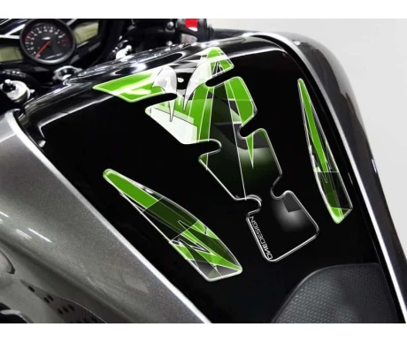 Puig Tank Pad Mod.Wings Kawasaki C/Green kuva