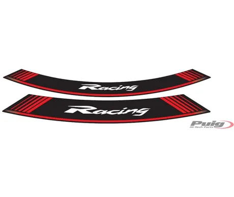 Puig Kit 8 Rim Strips Racing C/Red kuva