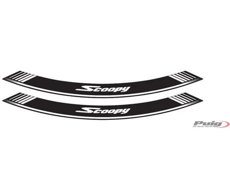 Puig Kit 8 Rim Strips Scoopy C/Silver kuva
