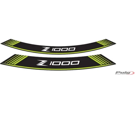Puig Kit 8 Rim Strips Z1000 C/Green kuva