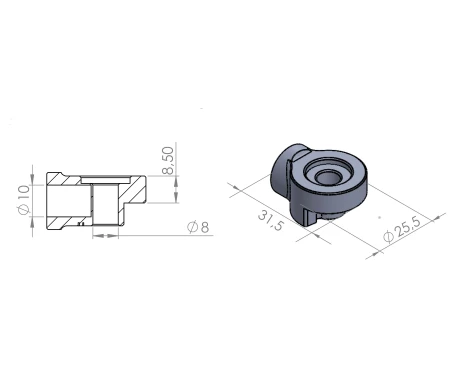 Puig Left Adapter Back Mirror Hi-Tech I, kuva