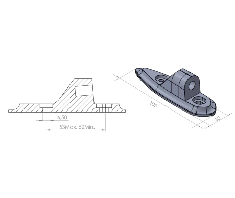 Puig Support Rear Mirror Hi-Tech Yamaha  kuva