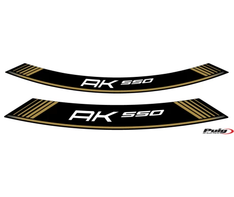 Puig Kit 8 Rim Strips Kymco Ak550 C/Gold kuva