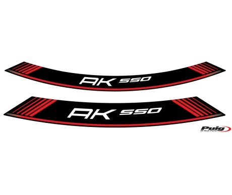 Puig Kit 8 Rim Strips Kymco Ak550 C/Red kuva