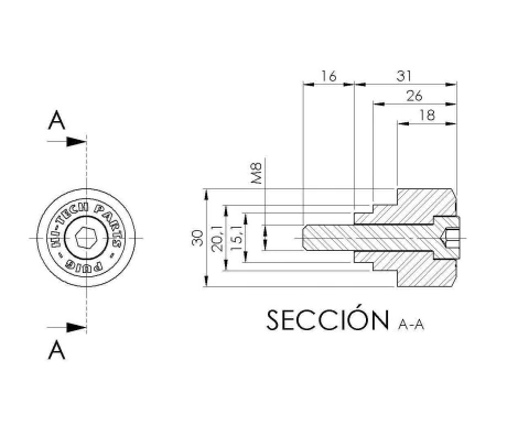 Puig Adapter Rear Mirror Hi-Tech Iv/Mp/T kuva