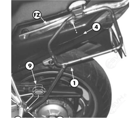 322 PL257 Givi sivutelineet Monokey laukuille PL257 Honda VFR 800 98 01 kuva