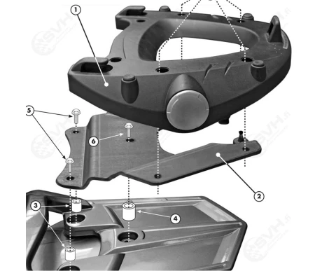322 E228 Givi peralevy Monokey laukulle E228 Yamaha FJR 1300 06 17 kuva