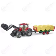Bruder 03198 traktori case ih optum 300cvx ja paalikarry1