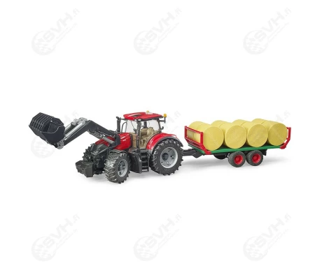 Bruder 03198 traktori case ih optum 300cvx ja paalikarry1 kuva